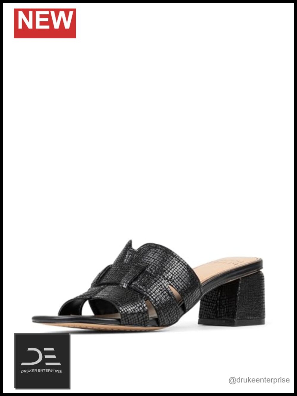 Pebbled Metallic Heeled Sandals with Interwoven Straps and Memory Foam Insole